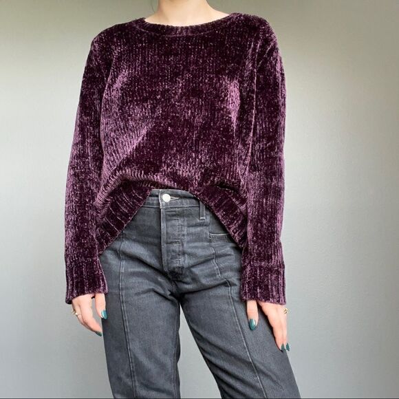 Orvis Women’s Purple Relaxed Crewneck Soft Warm Lounge Sweater Sz L - Picture 8 of 9